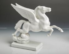Pegasus-Figur (Rosenthal, Kunstabteilung Selb, grüne Unterbodenmarke, 1920er Jahre),