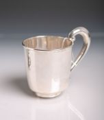 Henkelbecher 925 Sterling Silber (Art Déco Stil), gestempelt: Feingehalt, H. ca. 6,5 cm,