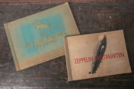 2 Zigarettenbilderalben, bestehend aus: 1x Aus Deutschlands Vogelwelt u. 1x Zeppelin