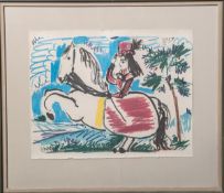 Picasso, Pablo (1881 - 1973), "Jacqueline im roten Kleid", Lithografie, in der Platte dat.