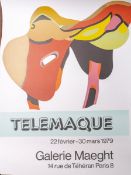 Ausstellungsplakat "Telemaque", Galerie Maeght, 22 février-30 mars 1979, 14 rue de téhéran