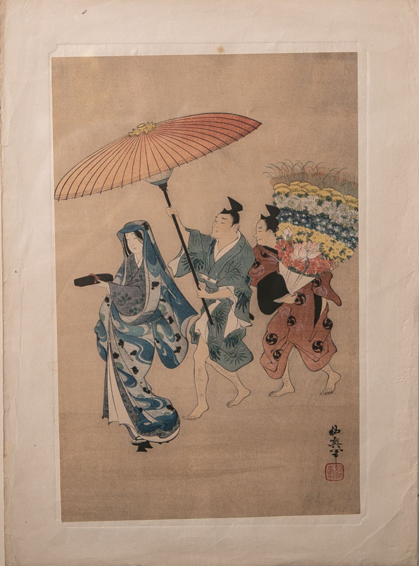 Unbekannter Künstler (wohl 18/19. Jahrhundert), wohl Darstellung einer Geisha (ein