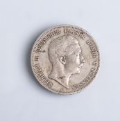5 Mark-Münze "Wilhelm II. Kaiser u. König von Preussen" (Deutsches Reich, 1895), Silber,