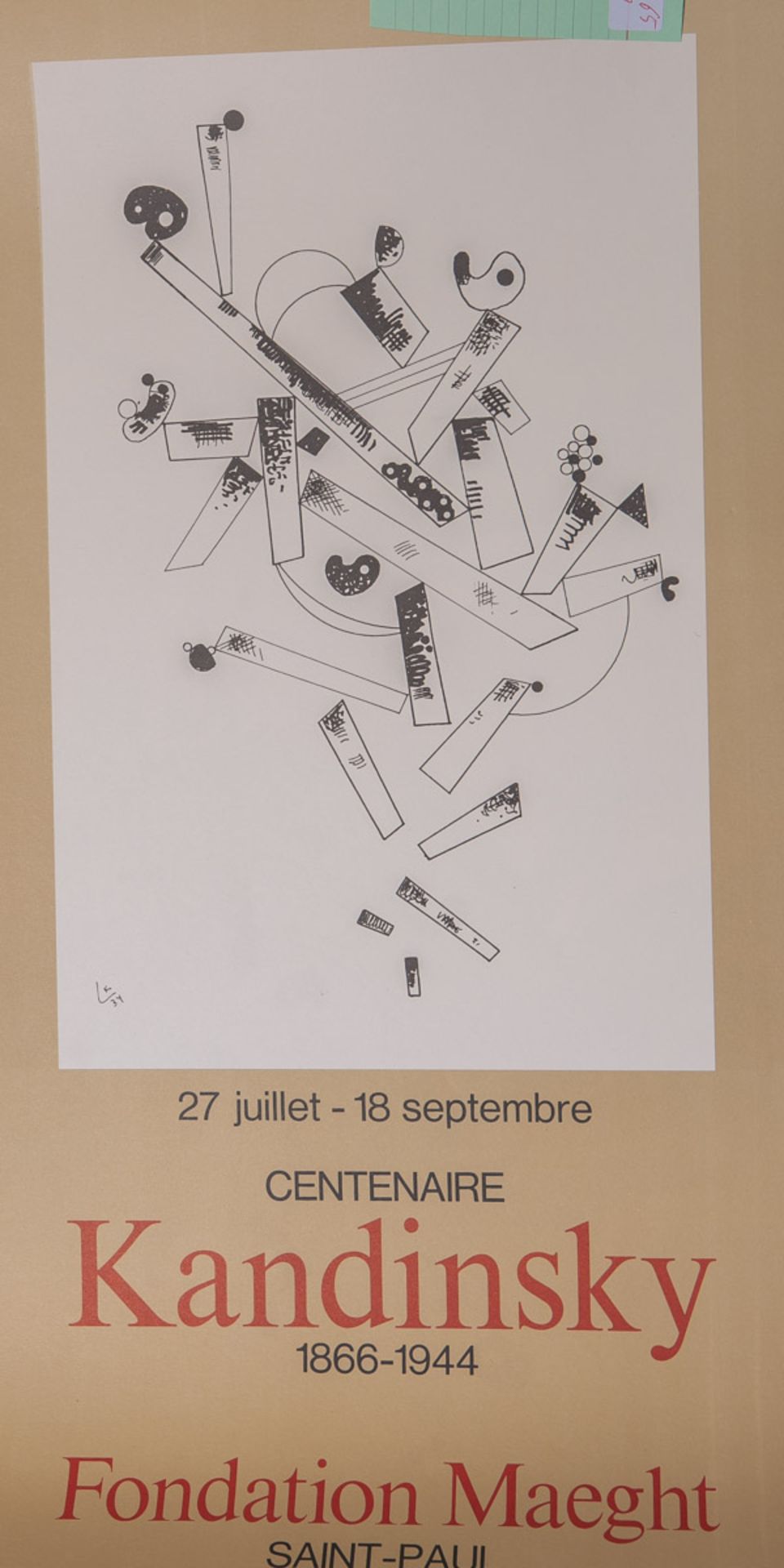 Ausstellungsplakat "Centenaire Kandinsky 1866-1944", 27 Juillet-18 Septembre, Foundation