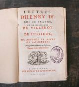 "Lettres D'henry IV. Roi de France, et de Messieurs De Villeroy, et De Puisieux",