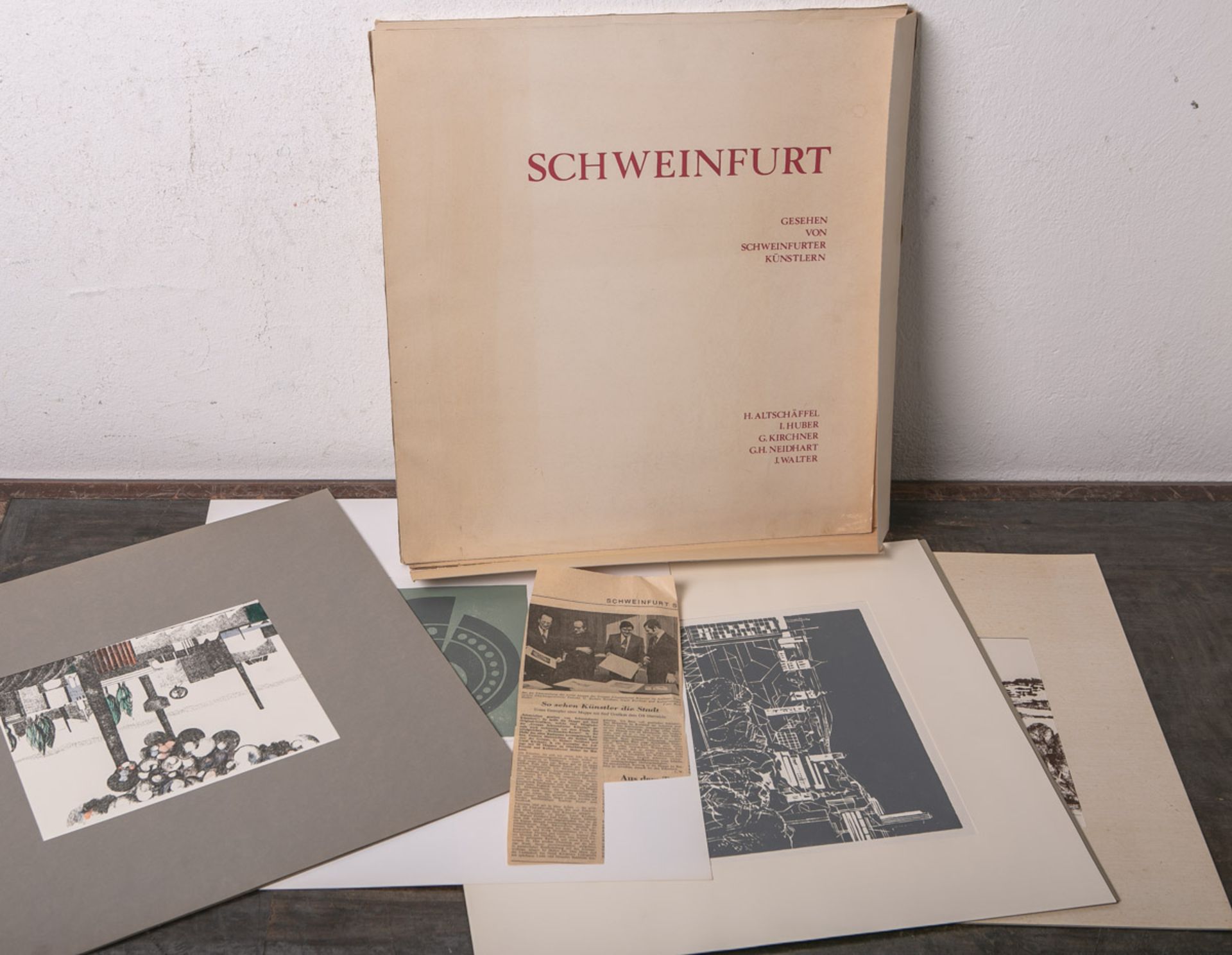Mappenwerk "Schweinfurt. Gesehen von Schweinfurter Künstlern / H. Altschäffel, I. Huber,