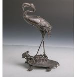 Unbekannter Künstler (wohl China), Figurengruppe-auf einer Schildkröte stehender Kranich,