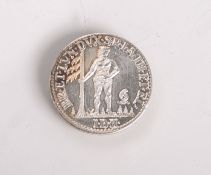 1/6 Thaler, Silbermünze, Georg II., Nachprägung von 1974, Feinsilber, Gewicht ca. 10,25 g,