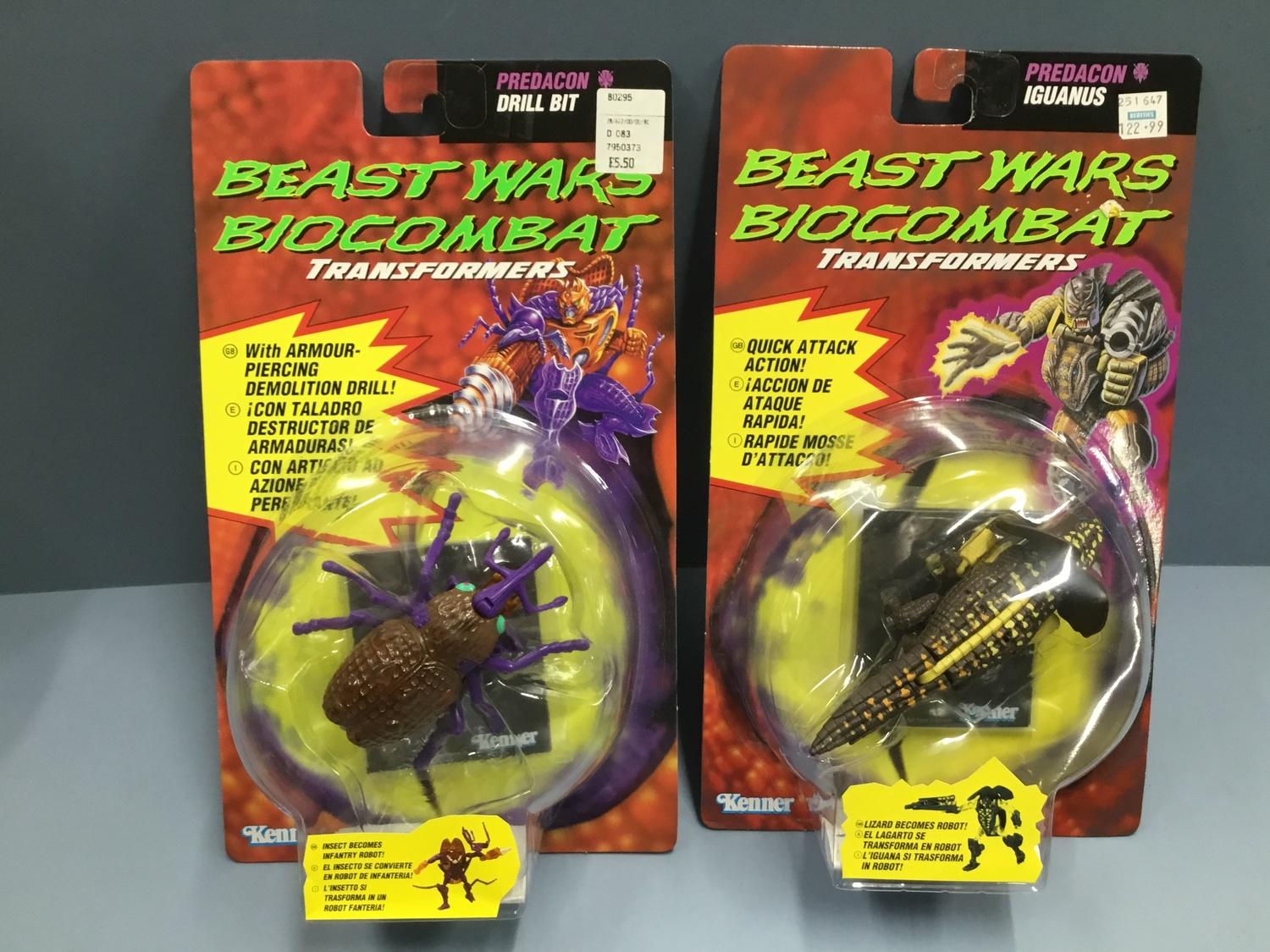 55 - Transformers Beast Wars Biocombat Predacon Drill Bit & Iguanus