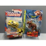 199 - Transformers Animated Autobot Bumblebee & Maximal Triceradon Models