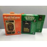 202 - Electronic Pinball 'Raise The Devil' & Gin Rummy And Black Jack Hand Held Games