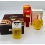 A boxed vintage Shimo by Monsoon Eau de Toilette spray, Raffience dusting powder and other