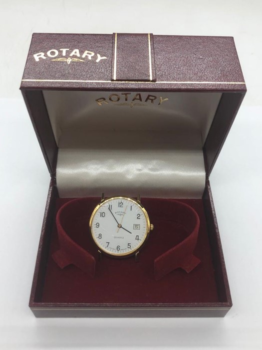 A Rotary Gents watch with no strap in original box