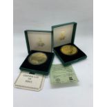 Two Collectable coins. Tristan Da Cunha 1978 one dollar, Isle of Man 80th Anniversary of the Quaan