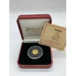 A 1998 Gold Proof Paddington Bear Coin, boxed