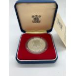 A 1977 Silver Proof Silver Jubilee Crown Coin Boxed with original Certificate.