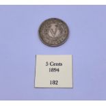 An 1894 United States Five Cent Coin AEF