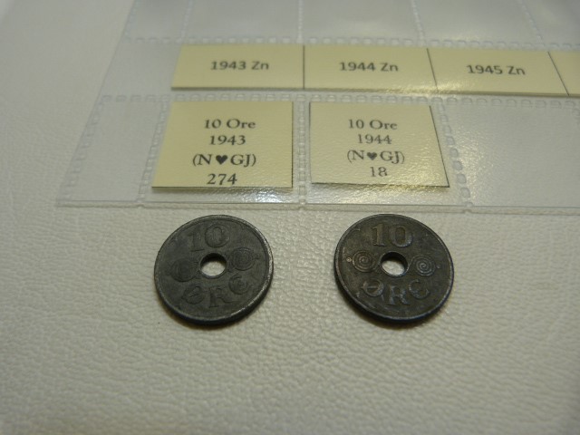 A large collection, nearly 300 coins from Denmark of various years and denominations, catalogued and - Image 319 of 448