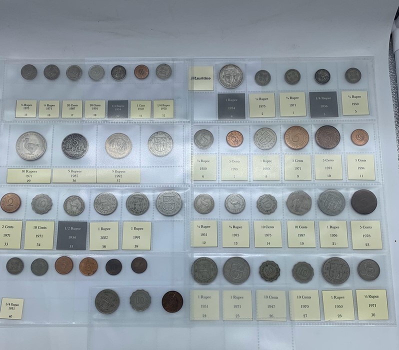 Forty Nine Coins from the Republic of Mauritius , various years, denominations and conditions