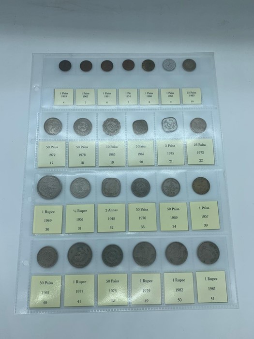 An Album of coins from Pakistan, eighty in total, various years and denominations.