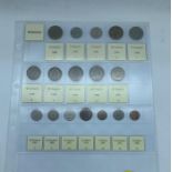 Seventeen coins of various years and denominations for Honduras