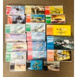 A large selection of twenty boxed Frog kits to include nineteen aircraft and a North Sea Lifeboat
