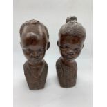 Two Nigerian head figures