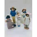 A selection of five Nao boxed figurines
