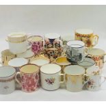 A large selection of china cups by various makers
