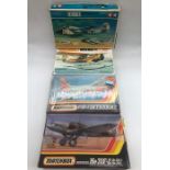 A selection of three Matchbox aircraft kits and a Tamiya Intruder