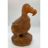 A wooden carved dodo bird