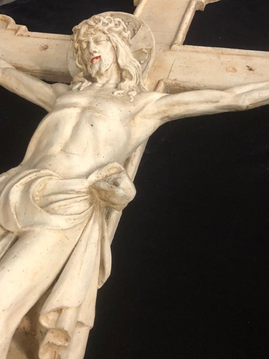 An Esmond Burton (1886-1964) original plaster Maquette of Jesus on the Cross from the clay model. - Bild 6 aus 15