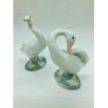 Two Lladro figures of geese