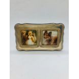 A silver photo frame