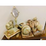 A large selection of marble items