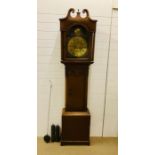 A Grandfather Clock circa 1740 made by William Trediwick of St Ives, Cornwall with a solid brass