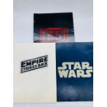 Rare: Star Wars, The Empire Strikes Back and Star Wars Return of the Jedi original staff list cards.