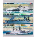 A selection of three boxed 1/700 Waterline Series British battleship kits no's 102, 104 and 122