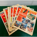 A collection of Eagle comics dated from 1952-1956