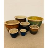 A selection of oriental theme garden pots