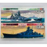 Two 1/700 waterline series German battleships no's 118 and 120