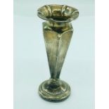 A single stem silver vase Birmingham hallmarked