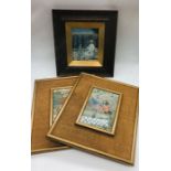 Three framed Persian Moghul prints
