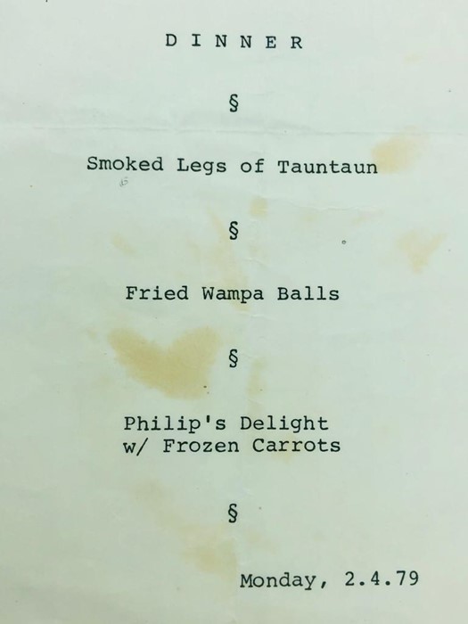 Finse Hotel Menu for when the cast and crew stayed during filming of the Empire Strikes Back. - Image 2 of 2