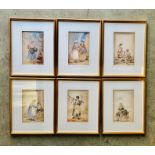 "Peasant Life" a set of six English school watercolours executed circa 1830