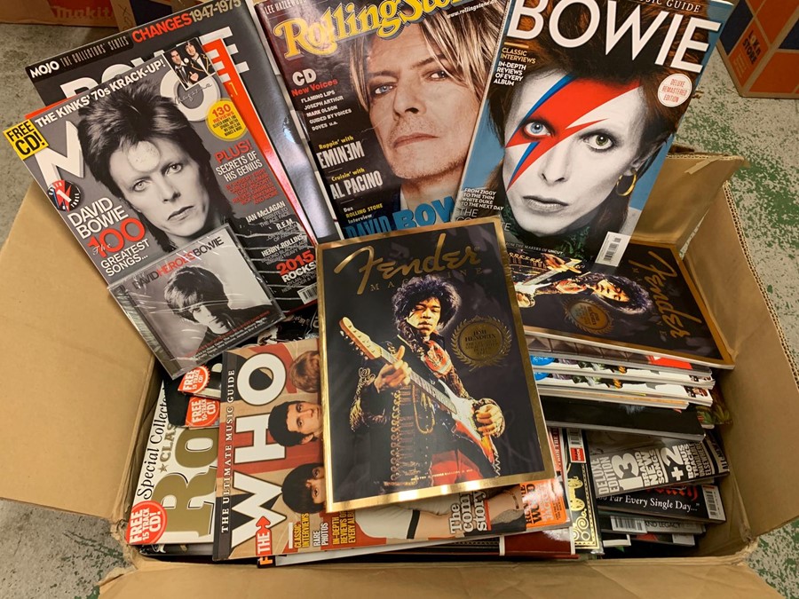 A large selection of Rock magazines