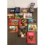 A large selection of vintage puzzles and jigsaws