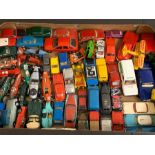A selection of diecast models, various makers to include Race cars, Corgi, Matchbox, Dinky, etc