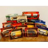 A selection of eighteen Matchbox, Solido , Vanguards, diecast commercial model vehicles