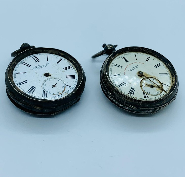 Two AF silver pocket watches